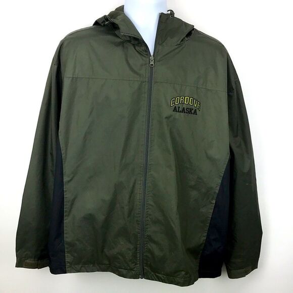 Polar Hooded Zip Up Jacket Mens Size Large Cordova Alaska - Picture 1 of 9